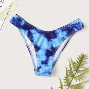 Tie Dye High Cut Bikini Bottoms